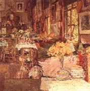 Childe Hassam The Room of Flowers oil